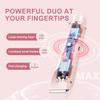 Dermave Bikini Shaver,2 in 1 Dual Head Bikini Trimmer for Women,Cordless & IPX7 Waterproof Electric Razors Wet & Dry Use,Painless Hair Removal(Light Pink) view 2
