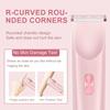 Dermave Bikini Shaver,2 in 1 Dual Head Bikini Trimmer for Women,Cordless & IPX7 Waterproof Electric Razors Wet & Dry Use,Painless Hair Removal(Light Pink) view 3