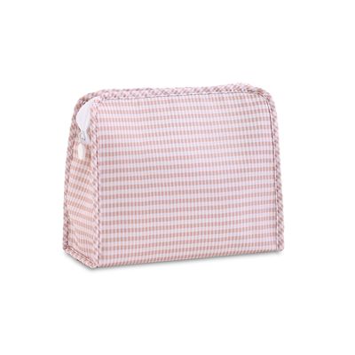 EMBRUNIOICE Gingham Makeup Bag, Khaki