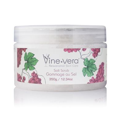 Vine Vera Salt Scrub - with Sea Salt - Exfoliates & Conditions - 12.3 Oz