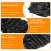 Human Crochet Hair for Black Women,22Inch Feather Human Hair Burmese Curly Crochet Hair, Miracle Knots Hair,120g 156Strands Looped crochet curly extensions with Natural,Soft Lightweight Protective view 3