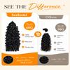 Human Crochet Hair for Black Women,22Inch Feather Human Hair Burmese Curly Crochet Hair, Miracle Knots Hair,120g 156Strands Looped crochet curly extensions with Natural,Soft Lightweight Protective view 4