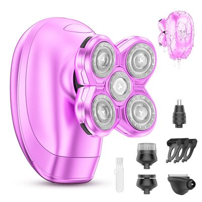 Electric Razors for Women, Waterproof Wet/Dry Womens Electric Razor, Replacement Heads Womens Face Shavers for Legs, Arms, Bikini, Lips, Underarms (Purple)