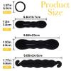 Alpinleux 8 Pcs Hair Bun Maker Set, 3 Sizes Sponge Bun Maker Hair Updo Shaper, Bun Styling Tools with 5 Hair Ties for Women French Bun Donuts - Black view 2