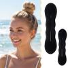 Alpinleux 8 Pcs Hair Bun Maker Set, 3 Sizes Sponge Bun Maker Hair Updo Shaper, Bun Styling Tools with 5 Hair Ties for Women French Bun Donuts - Black view 4