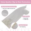 S-noilite 8pcs Clip In in Hair Extension Long Striaght Hairpieces for Women Double Weft Synthetic Hair Piece 18Inch GREY view 2