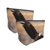 AKDODK Flying Eagle Print Large Capacity Travel Makeup Bag,Suitable For Daily Commutes And Beach Trips. view 3