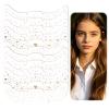 12pcs Face Temporary Tattoo Stickers, Sparkle Freckles Makeup Patches Shiny Star Dot Face Tattoo Jewelry for Women Rave Concert Festival Party Supplies Accessories (Gold, 6 Styles) view 1