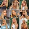 Honey Blonde Bundles Straight Human Hair 26 28 30 Inch Color 27 Straight Bundles Double Weft Unprocessed Brazilian Virgin Remy Hair Extensions Color #27 Bundle For Women view 2