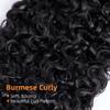 MsSunlight Short Burmese Curly Bundles Human Hair 14 16 18 Inch Wavy Bundles Human Hair 15A 3c4a Real Hair Extensions for Women Natural Black Color view 3