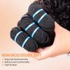 MsSunlight Short Burmese Curly Bundles Human Hair 14 16 18 Inch Wavy Bundles Human Hair 15A 3c4a Real Hair Extensions for Women Natural Black Color view 4