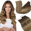 LaaVoo Tape in Extensions Human Hair Balayage Tapes on Hair Extensions Light Brown to Golden Brown Hair Extension Tapes in Real Human Hair 22inch 50g 20pcs view 1