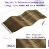 LaaVoo Tape in Extensions Human Hair Balayage Tapes on Hair Extensions Light Brown to Golden Brown Hair Extension Tapes in Real Human Hair 22inch 50g 20pcs view 3