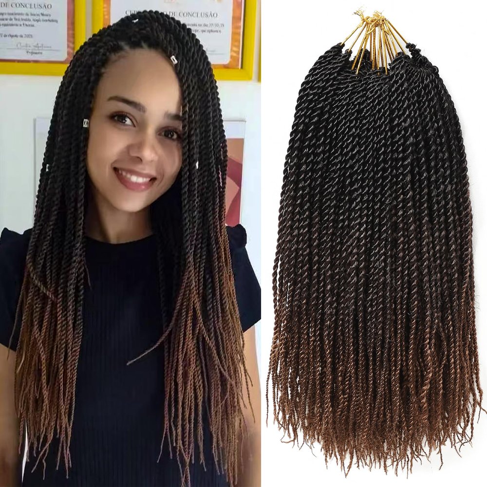 Eerya 8 Packs Senegalese Twist Crochet Hair Crochet braids for Black Women