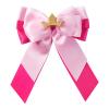 5 Inch Princess Hair Bow Clip for Women & Girls, Large Satin Ribbon Barrettes with Flower, Fairy Hair Accessories for Birthday, Halloween, Theme Park Party (Pink) view 1