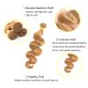 Golden Blonde Bundle Color #27 Body Wave Human Hair Bundles Honey Blonde Body Wave Bundles Human Hair 12 14 16 Inch 50 Gram Per Bundle view 3