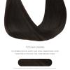 WENNALIFE Tape in Hair Extensions Human Hair, 20pcs 50g 20 Inch Dark Brown Remy Straight Skin Weft - 28-Curve view 4