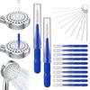 Gap Hole Anti-Clogging Cleaning Brush,2026 Shower Head Cleaner Tool Set,Shower Head Brush for Small Hole Anti-Clogging Nozzle with Storage Boxes for Household Bathroom (Blue-A) view 1