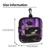 FCTVSKLN Small Neoprene Pouch, Mini Portable Makeup Bag With Carabiner Keychain Waterproof Travel Coin Purse Storage Bag Dark Rococo Box Clutch Cosmetic Organizer For Women view 2
