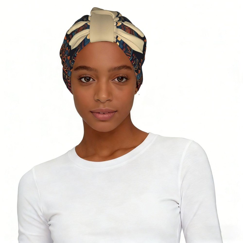 Aztec Elephant Print Headbands for Women Elastic Hair Bands Breathable Boho Hair Scarf Wide Head Wraps for Daily Use