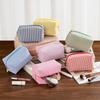 UUYUUY Makeup Bag Set for Women, 4PCS Travel Cosmetic Bags Pencil Case, Striped Seersucker Toiletry Organizer Pouches, Cute Makeup Pouch for Purse, Accessories and Gifts, Green view 4