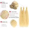 FYZENOX 613 Blonde kinky Curly Human Hair Bundles 08 10 12 Inch Unprocessed Brazilian Virgin Hair Blonde Curly Wave Extensions Soft Double Weft Weave for Women view 4