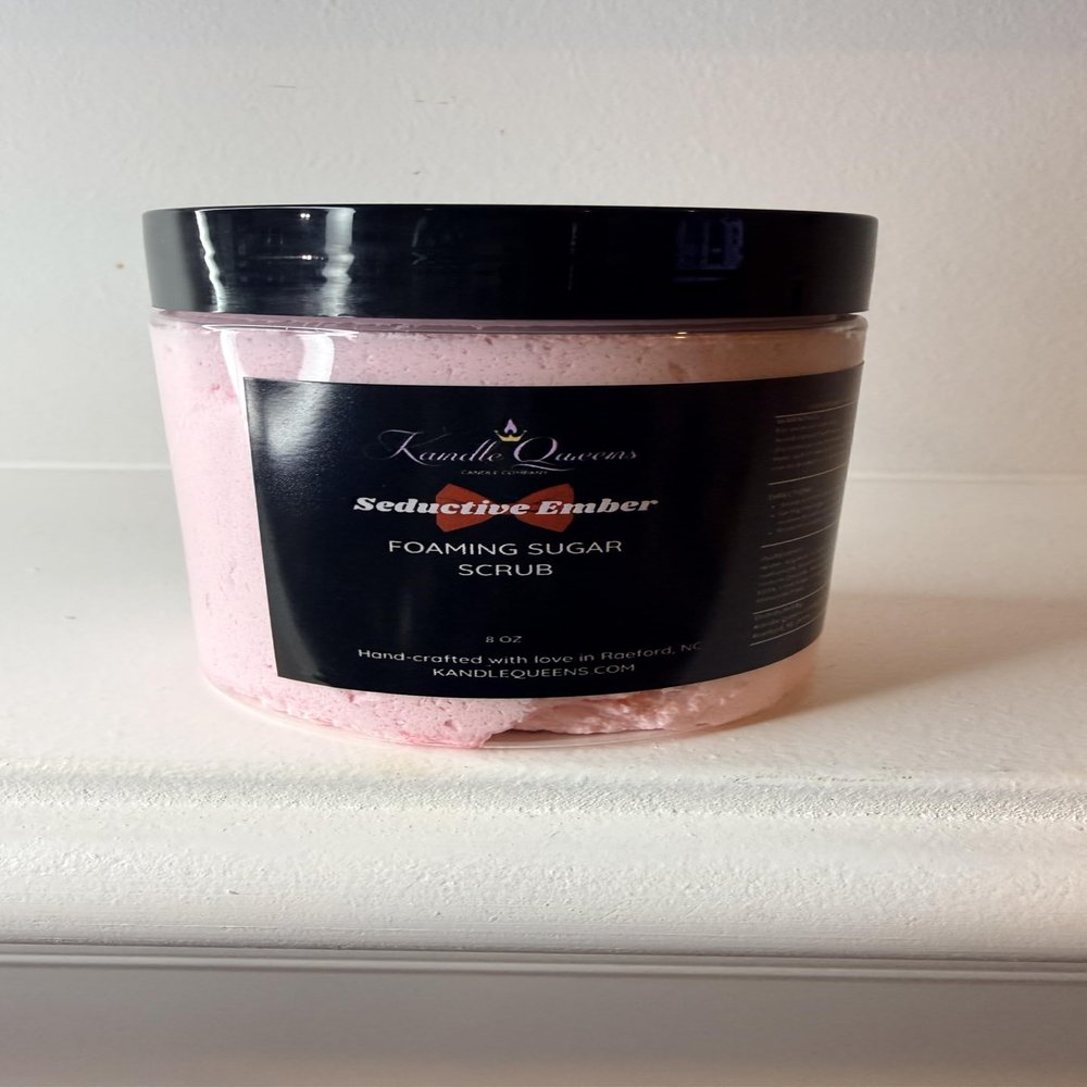 Kandle Queens Whipped Sugar Scrub Exfoliating Body Polish (Strawberry Dream Cup)