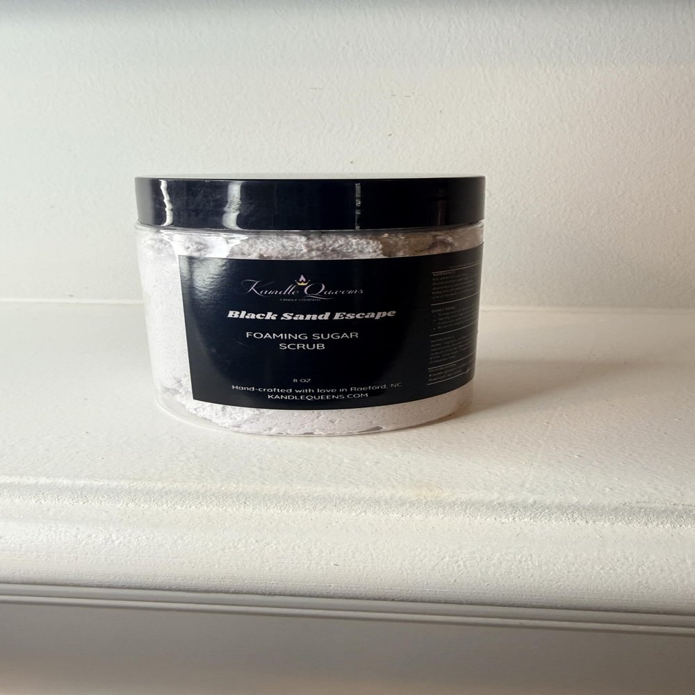 Kandle Queens Whipped Sugar Scrub Exfoliating Body Polish (Black Sand Escape)