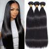 LYKELTA 1B Black Straight Bundles Human Hair 26 28 30 Inch 3 Bundles Quick Weave Extensions Natural For Women Brazilian Virgin Hair Natural Black Clean Ends No Dry Or Rough Tips view 1