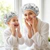 4 Pcs Reusable Heat Cap for Deep Conditioning - Thicken Aluminum Foil Thermal Hair Steam Cap, Elastic Treatment Caps for Hot Oil Coloring Perming Home Salon view 4