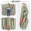 Qilmy Red Green Stripe Hair Cutting Cape, Waterproof Salon Barber with Adjustable Closure, Professional Hair Cutting Cape Haircut for Men Women - 65" x 55" view 4