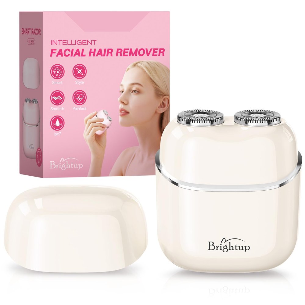 Brightup Facial Hair Removal for Women - Painless Shaver for Home & Travel
