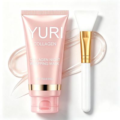 yuri collagen Night Wrapping Mask, Korean Face Mask, Overnight Peel off Face Mask, Hydrating Moisturizing & Restored Balance Glass Skin Sleeping Facial Mask for All Skin Types Beauty Care (1)
