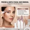Bivelle Hair Remover for Face and Nose,Facial Hair Removal for Women,2 In1 Rechargeable Facial Hair & Eyebrow - LED Light view 2