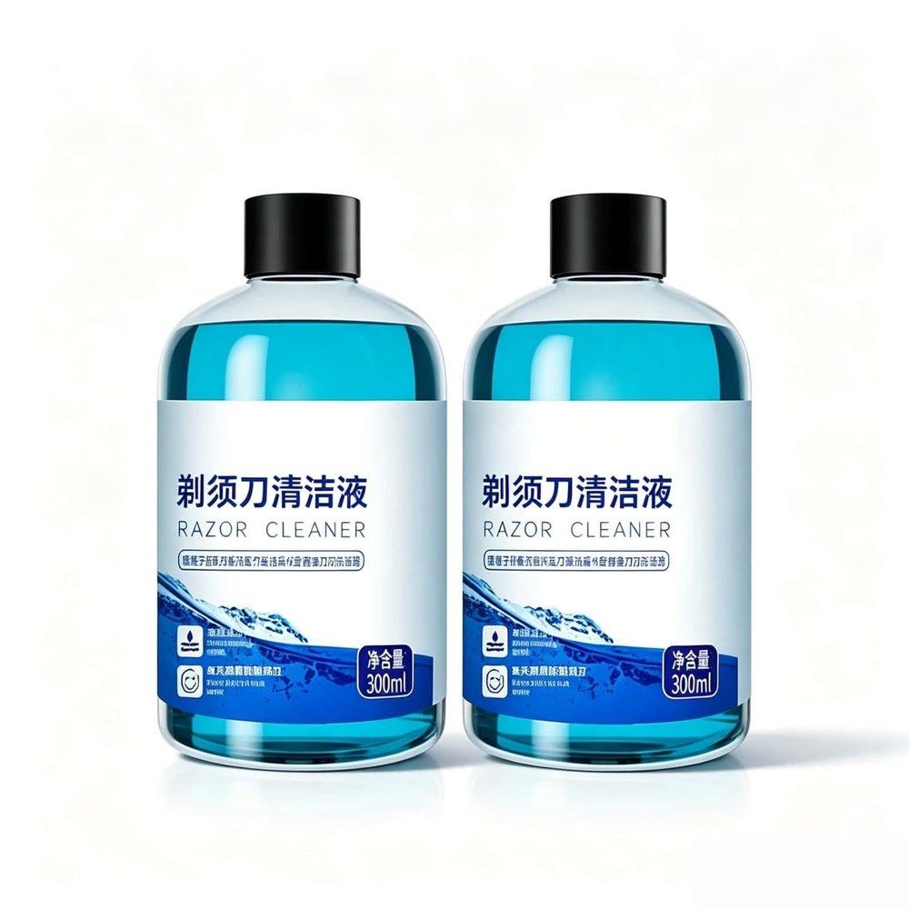 Compatible with Braun Series 3/5/6/7/9/CT, Clean & Renew CCR4 Shaving Head Cleaner Refill, 300mlX2, Lemon Scent, 10x Cleaning Power vs Water, Removes Odors