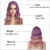 DWMGLP 18" Long Light Purple-Pink Ombre Curly Wavy Wig For Women Heat Resistant Fiber Wigs Halloween Cosplay Daily Party+Cap (Light Purple-Pink Ombre) view 4