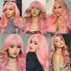 26 28 30 Inch Niegmeag Pink Human Hair Bundles Light Pink Bundles Human Hair Body Wave Bundle Unprocessed 3 Bundles 150g view 2