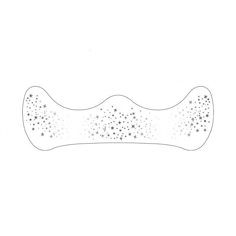 Glitter Freckles Body Face Glitter Makeup Patches for Women Girls Waterproof Festival Rave Accessories Country Outfits Decorations (Silver 10pcs)