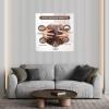 Benefits of Scalp Massage Guide to Improving Hair Growth, Stress Relief Circulation Poster Canvas for Living Room Bedroom Decor 16x16inch(40x40cm) Unframe-style view 4