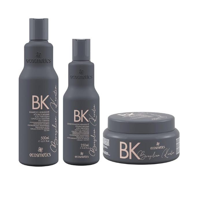 BK Brazilian Keratin Hair Care Set Hydrating Shampoo, Conditioner & Deep Repair Mask for Dry and Damaged Hair 16.91 fl.oz/8.45 fl.oz/8.82 fl.oz