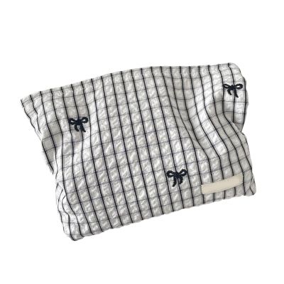 ZYOUQI Plaids Travel Toiletry Bag Fashion Makeup Handbag Portable Cosmetic Bags Pouches for Women Girls Plaids Cosmetic Travel Toiletry with Zipper