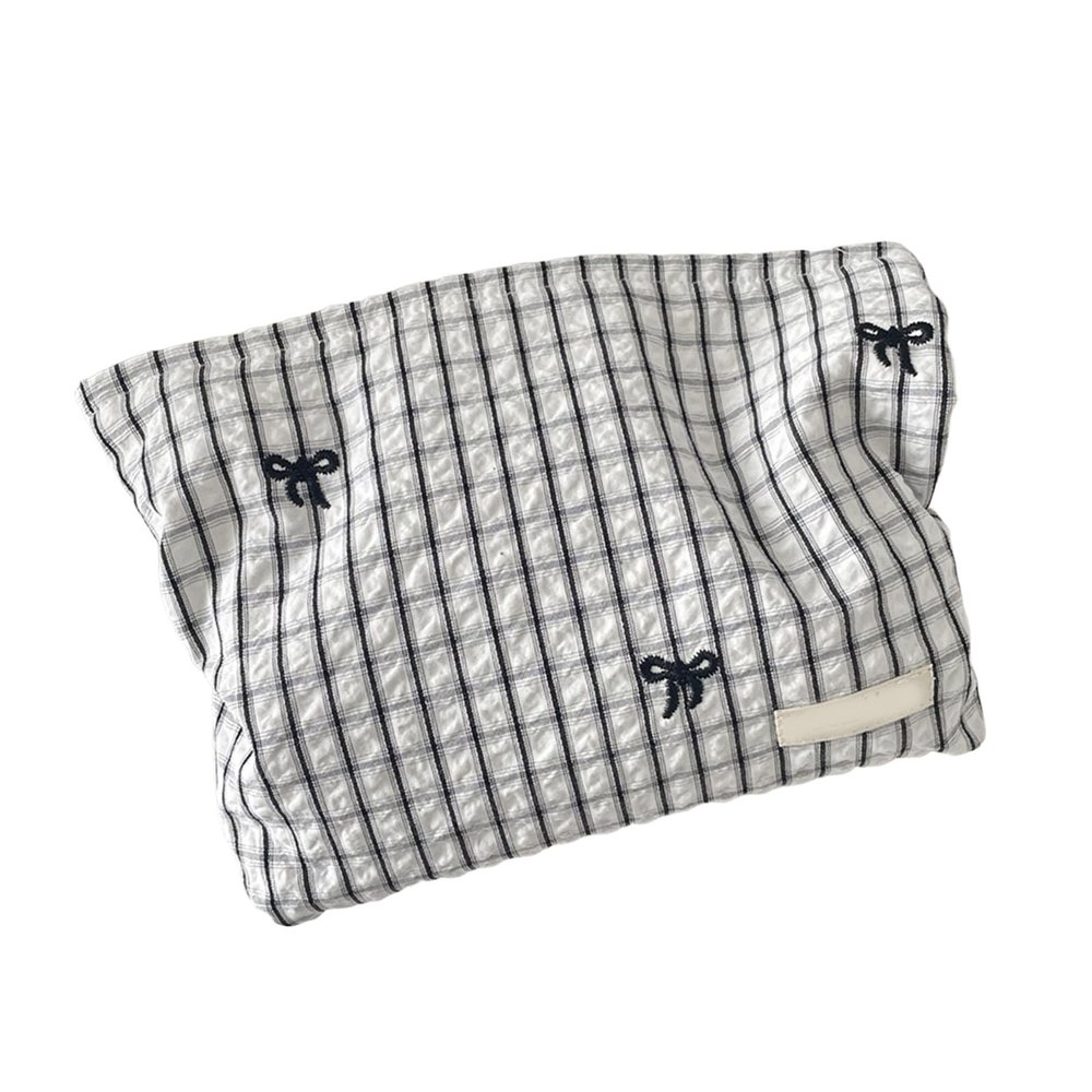 ZYOUQI Plaids Travel Toiletry Bag Fashion Makeup Handbag Portable Cosmetic Bags Pouches for Women Girls Plaids Cosmetic Travel Toiletry with Zipper