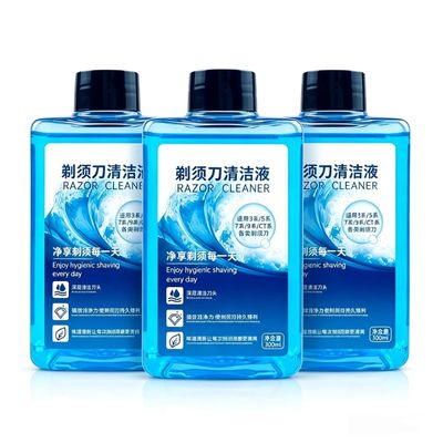 Shaver Cleaning Fluid Refill, 300ml X3, Clean & Renew CCR2/CCR4 Replacement, Deep Clean Head Lubrication & Maintenance Liquid, Compatible with Braun 3/5/7/9/CT Series