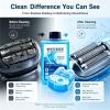 Compatible with Braun 3/5/7/9/CT Cleaning Systems, Razor Cleaning Solution Refill Kit, 300ml X1 & 170ml X1 for CCR2/CCR4, Deep Clean & Lubricate Blades view 3