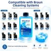 Compatible with Braun 3/5/7/9/CT Cleaning Systems, Razor Cleaning Solution Refill Kit, 300ml X1 & 170ml X1 for CCR2/CCR4, Deep Clean & Lubricate Blades view 4