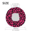 Retro Pink Black Checkerboard Print Shower Caps for Women, Reusable Shower Cap for Long Hair, Double Layers Elastic Band Hair Cap Bath Accessories Women view 2