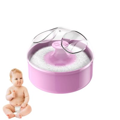 Body Powder Puff and Container Portable Dustproof Empty Dispenser Travel