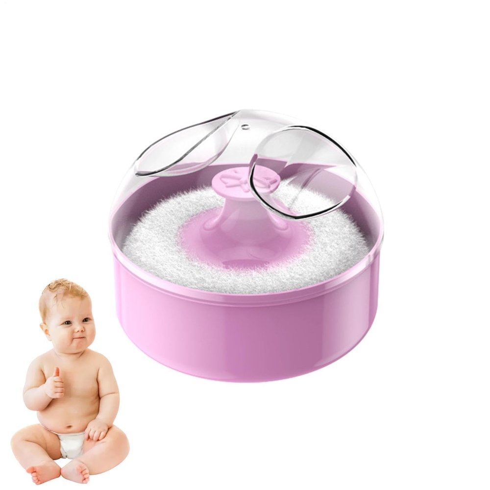 Body Powder Puff and Container Portable Dustproof Empty Dispenser Travel