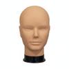 Male Practice Head model Smooth Surface Bald Practice Head Stable Mounting Beauty Supply for Cosplay Room , Rubber Head - Completely Blank view 1