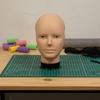 Male Practice Head model Smooth Surface Bald Practice Head Stable Mounting Beauty Supply for Cosplay Room , Rubber Head - Completely Blank view 2